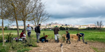 Em Évora FAMÍLIAS JUNTAM-SE PARA PLANTAR UMA MICRO FLORESTA