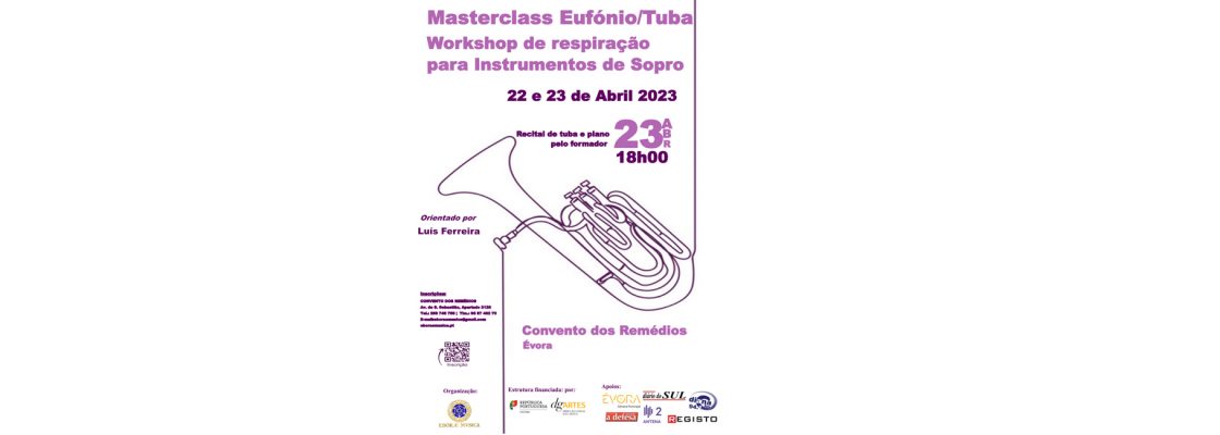 Arquivado: Masterclass de Tuba | Eufónio e Workshop de Respiração para Instrumentos de Sopro