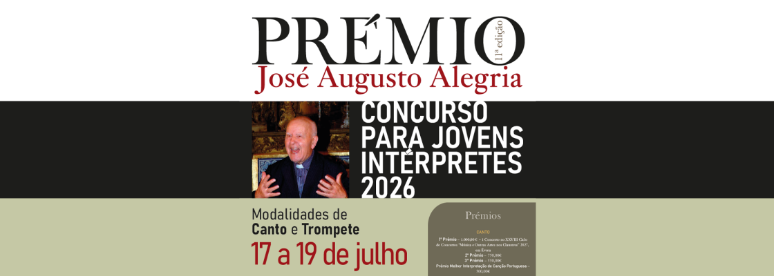 11ª edição do Prémio José Augusto Alegria | Modalidades de Canto e Trompete
