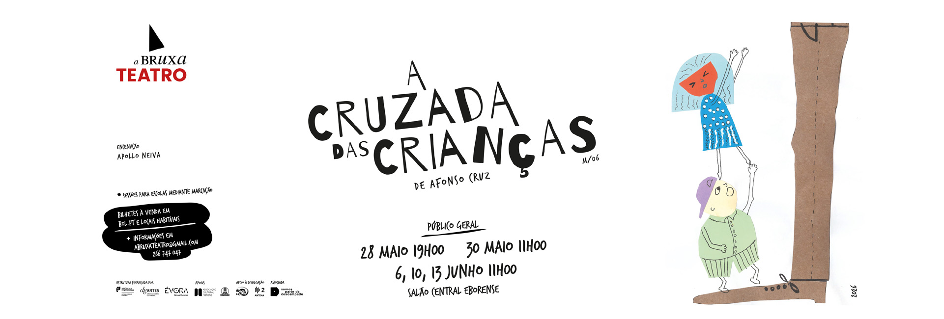 Teatro A CRUZADA DAS CRIANÇAS, de Afonso Cruz